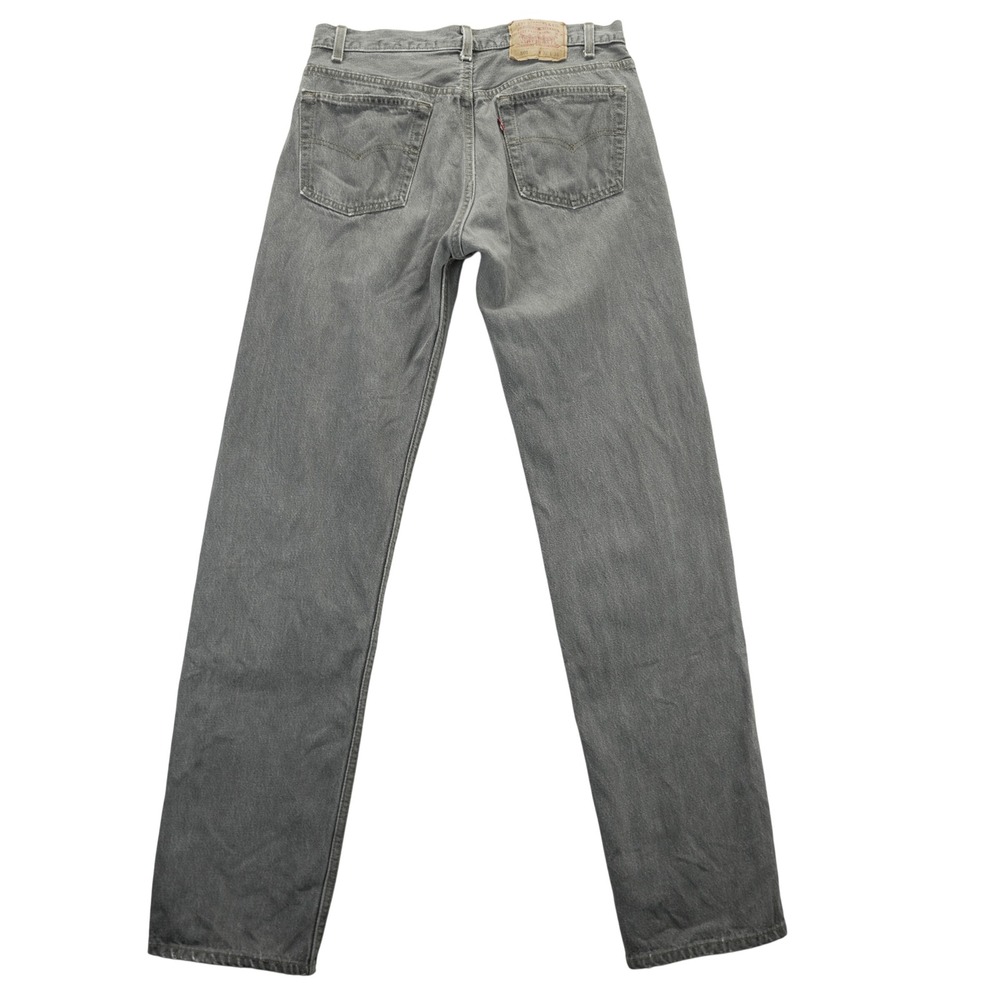 Levis 501 VTG 1993 Original Grey‎ Denim Jeans Mens 32x34 Straight Leg Button Fly - Picture 10 of 15